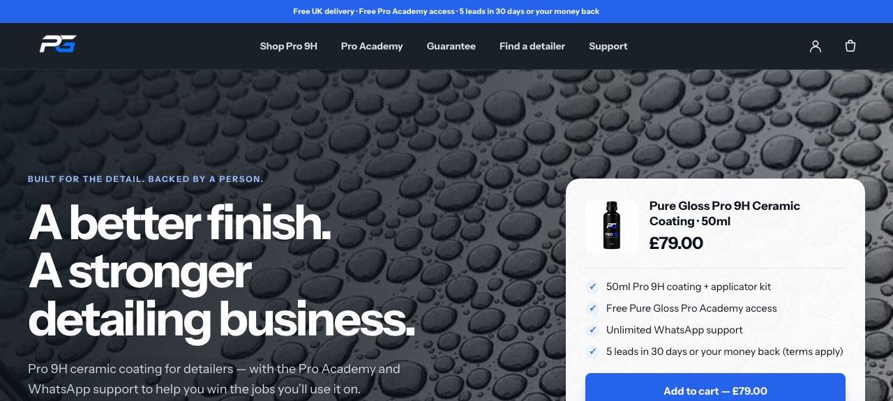 PureGloss homepage